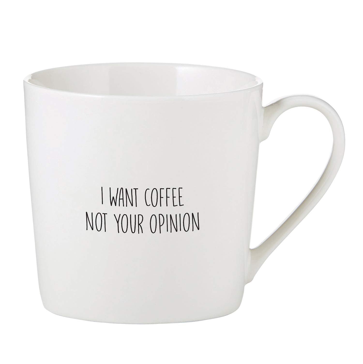 14-Ounce Bone China Coffee Mug with Humorous Quote