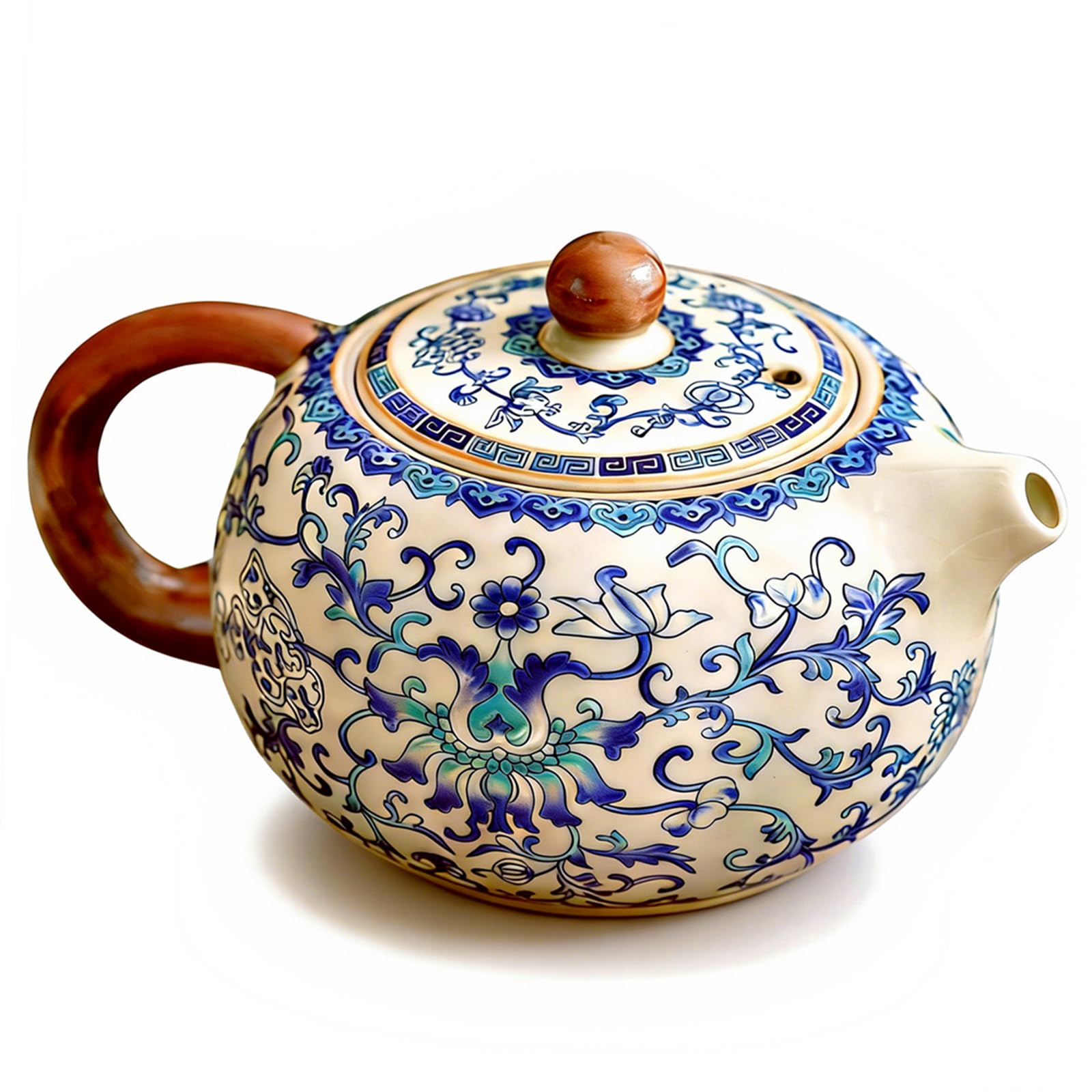 Blue and White Porcelain Small Kung Fu Teapot