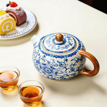 Blue and White Porcelain Small Kung Fu Teapot