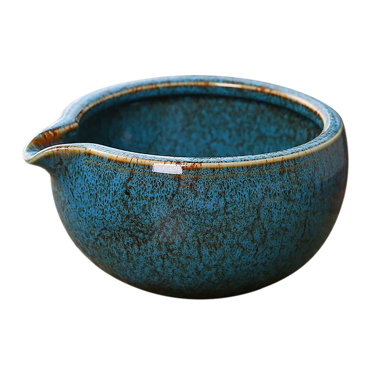 5.2-Inch Stoneware Porcelain Matcha Bowl with Spout
