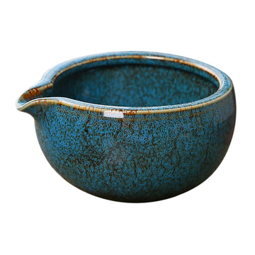 5.2-Inch Stoneware Porcelain Matcha Bowl with Spout