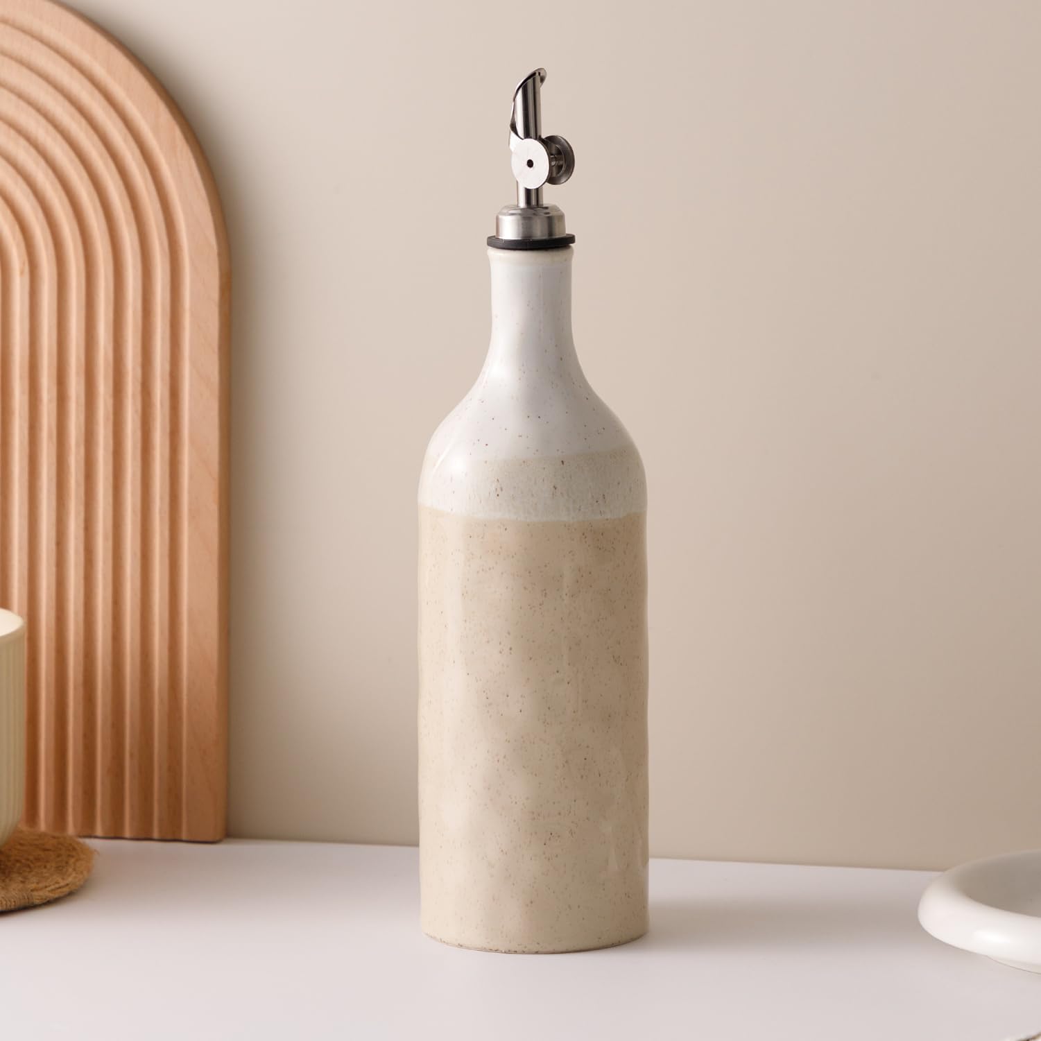 23-Ounce Ceramic Olive Oil Dispenser with Gravity Spout