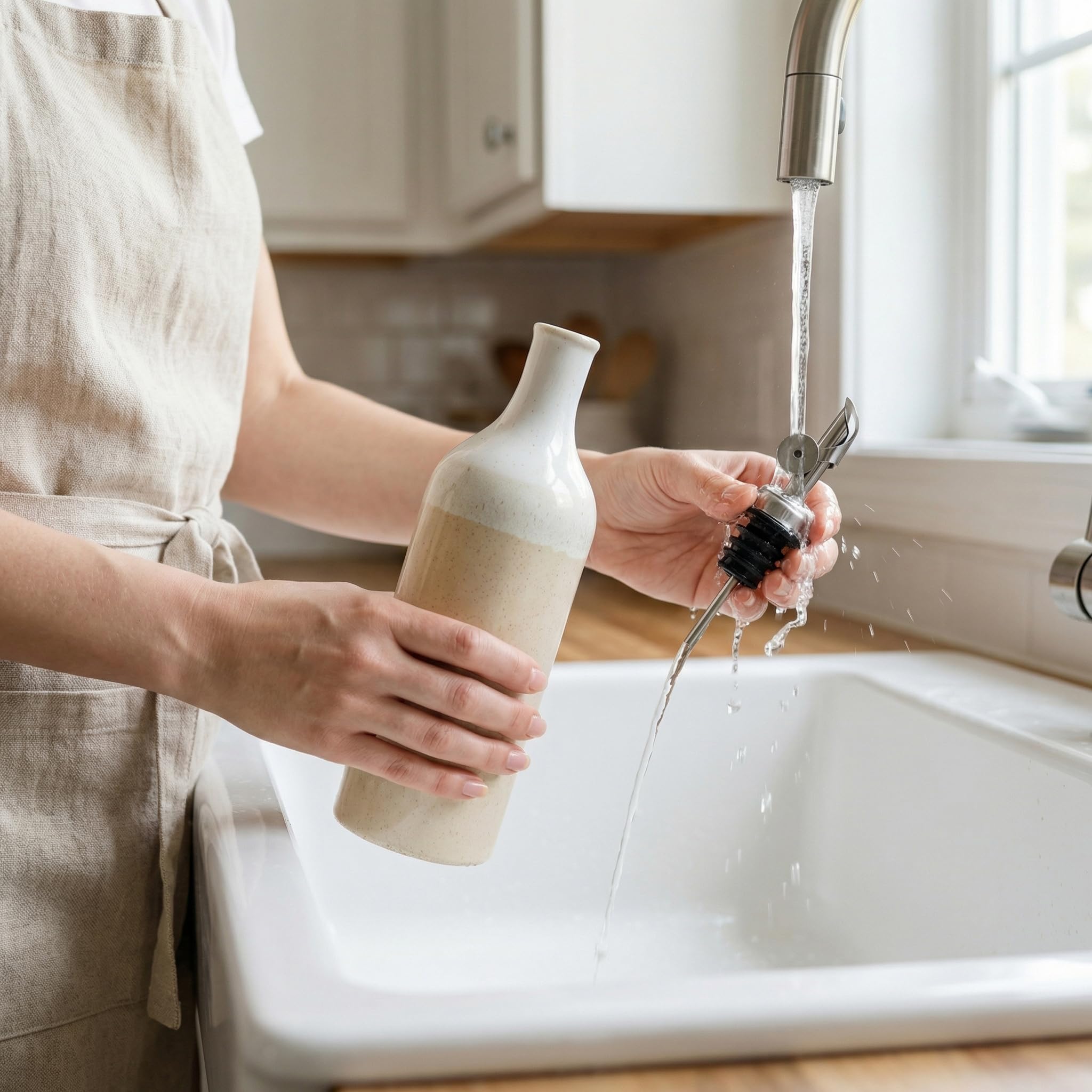 23-Ounce Ceramic Olive Oil Dispenser with Gravity Spout