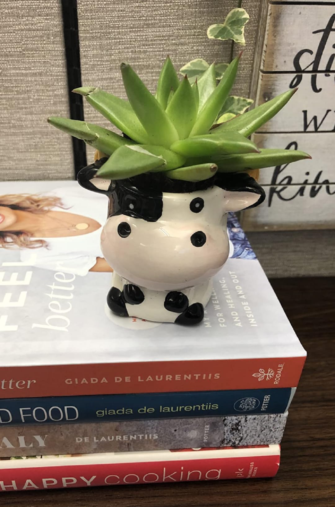 Ceramic Animal Succulent Planter with Drainage Hole for Indoor Plants