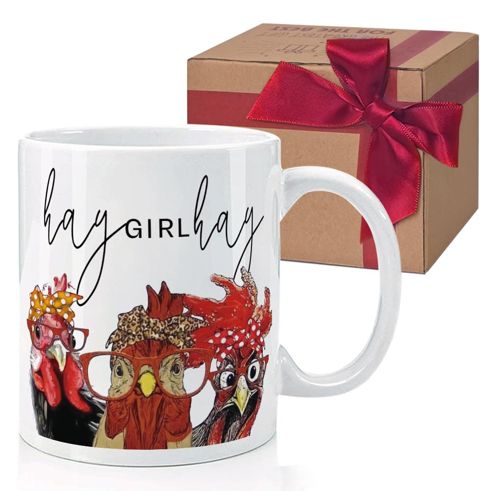 Funny Chicken and Rooster Themed Coffee Mug for Chicken Lovers