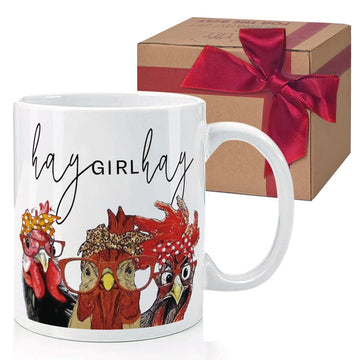 Funny Chicken and Rooster Themed Coffee Mug for Chicken Lovers