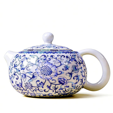 Blue and White Porcelain Small Personal Teapot