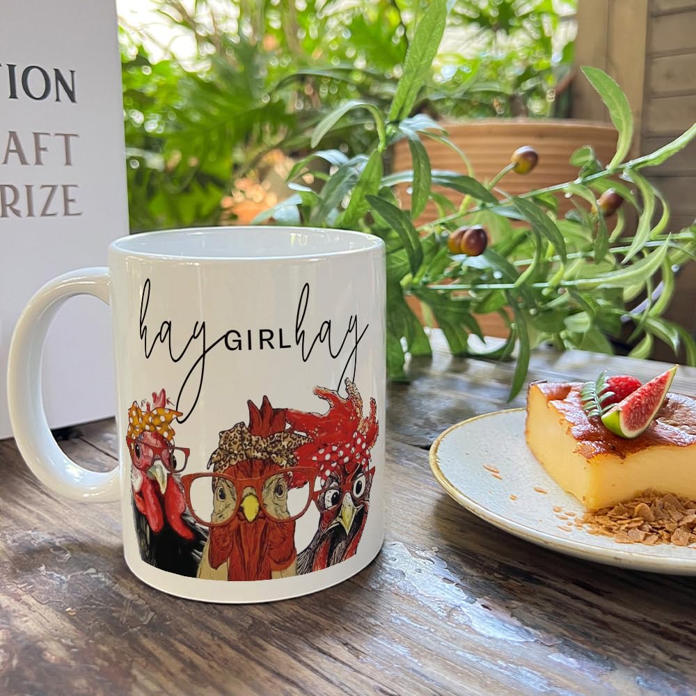 Funny Chicken and Rooster Themed Coffee Mug for Chicken Lovers