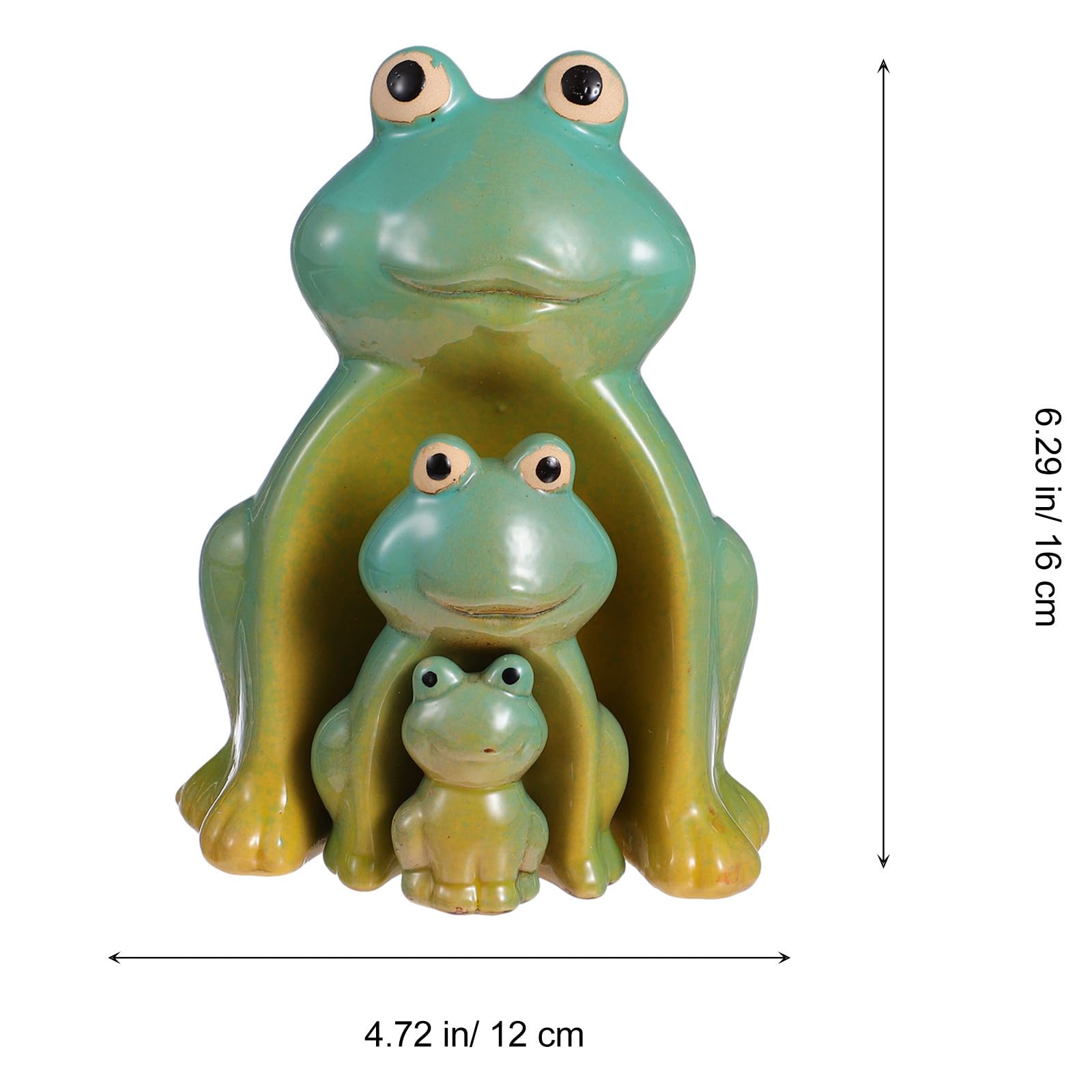 Creative Green Ceramic Frog Decoration Set for Home and Restaurant