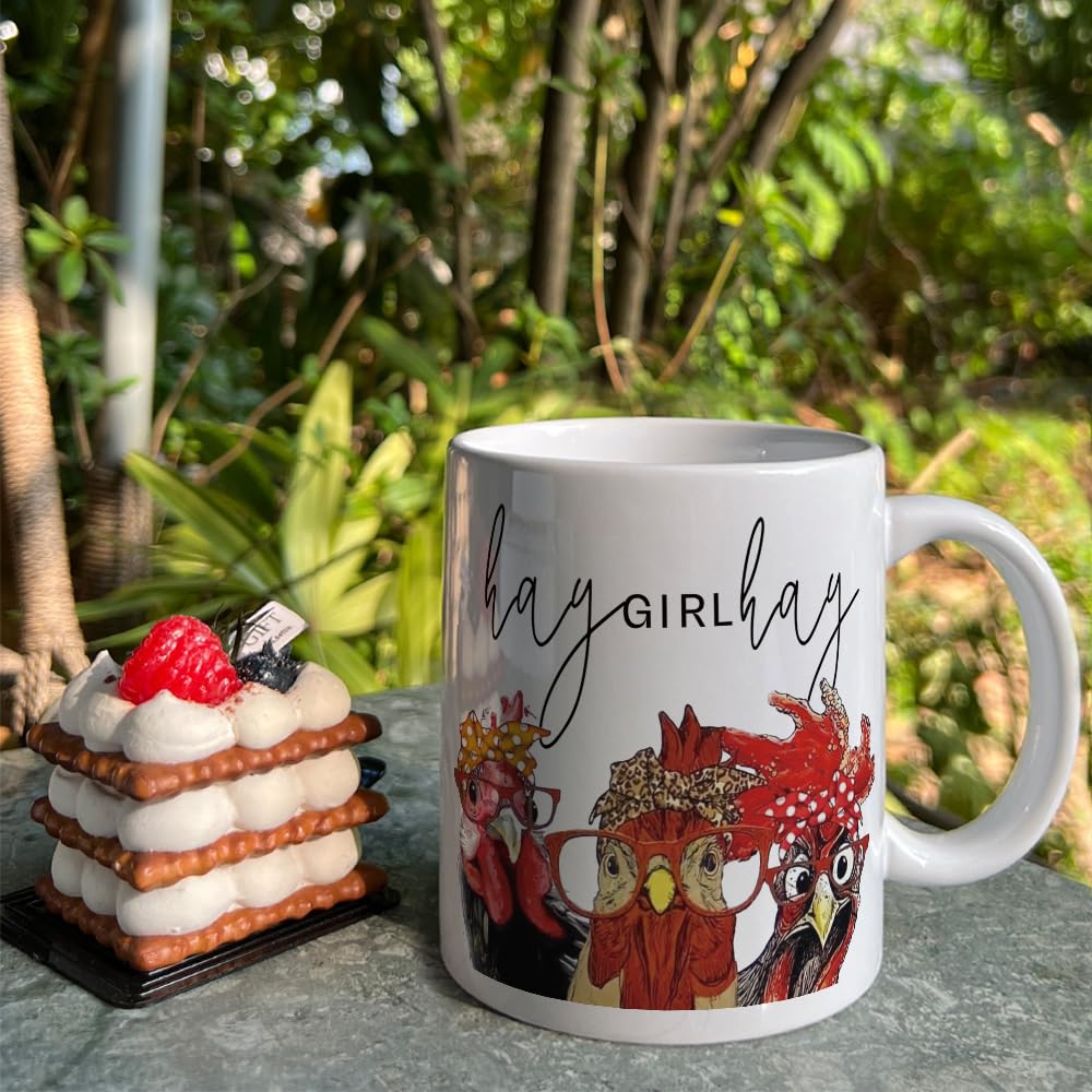 Funny Chicken and Rooster Themed Coffee Mug for Chicken Lovers