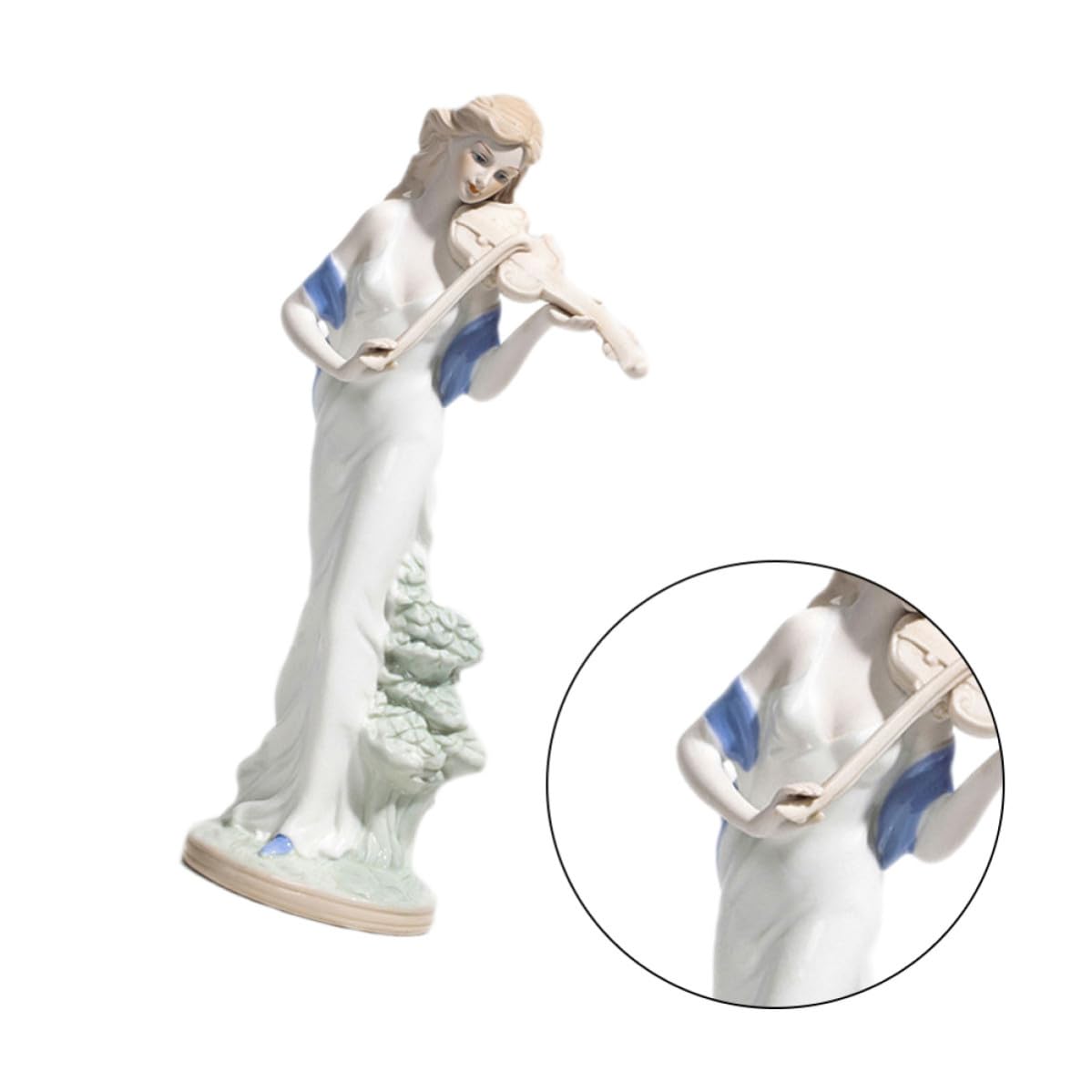 White European Style Ceramic Figure Statue for Tabletop and Bookshelf Decor