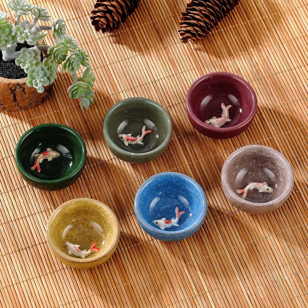 Ceramic Koi Fish Tea Cup
