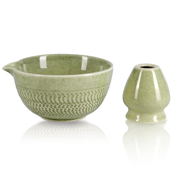 Ceramic Matcha Bowl with Pouring Spout