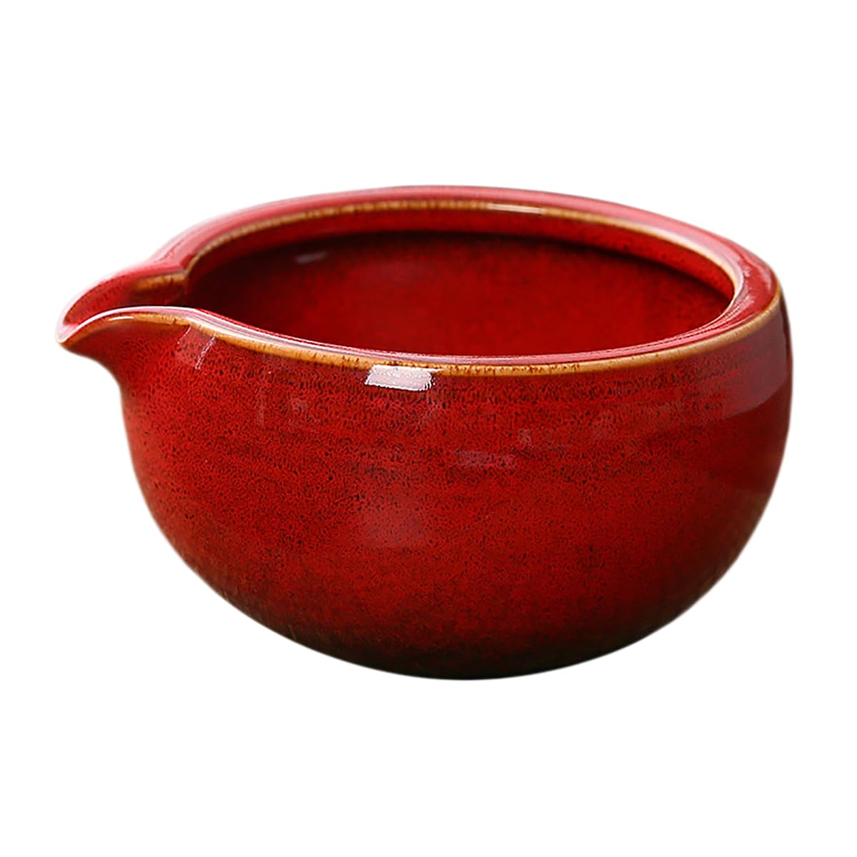 5.2-Inch Stoneware Porcelain Matcha Bowl with Spout