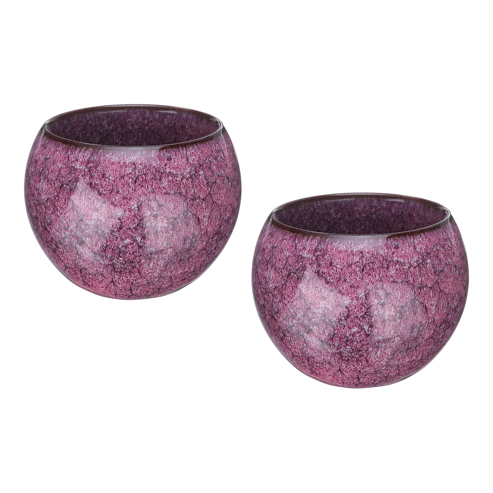 Handmade Kiln Change Ceramic Tea Bowl Set