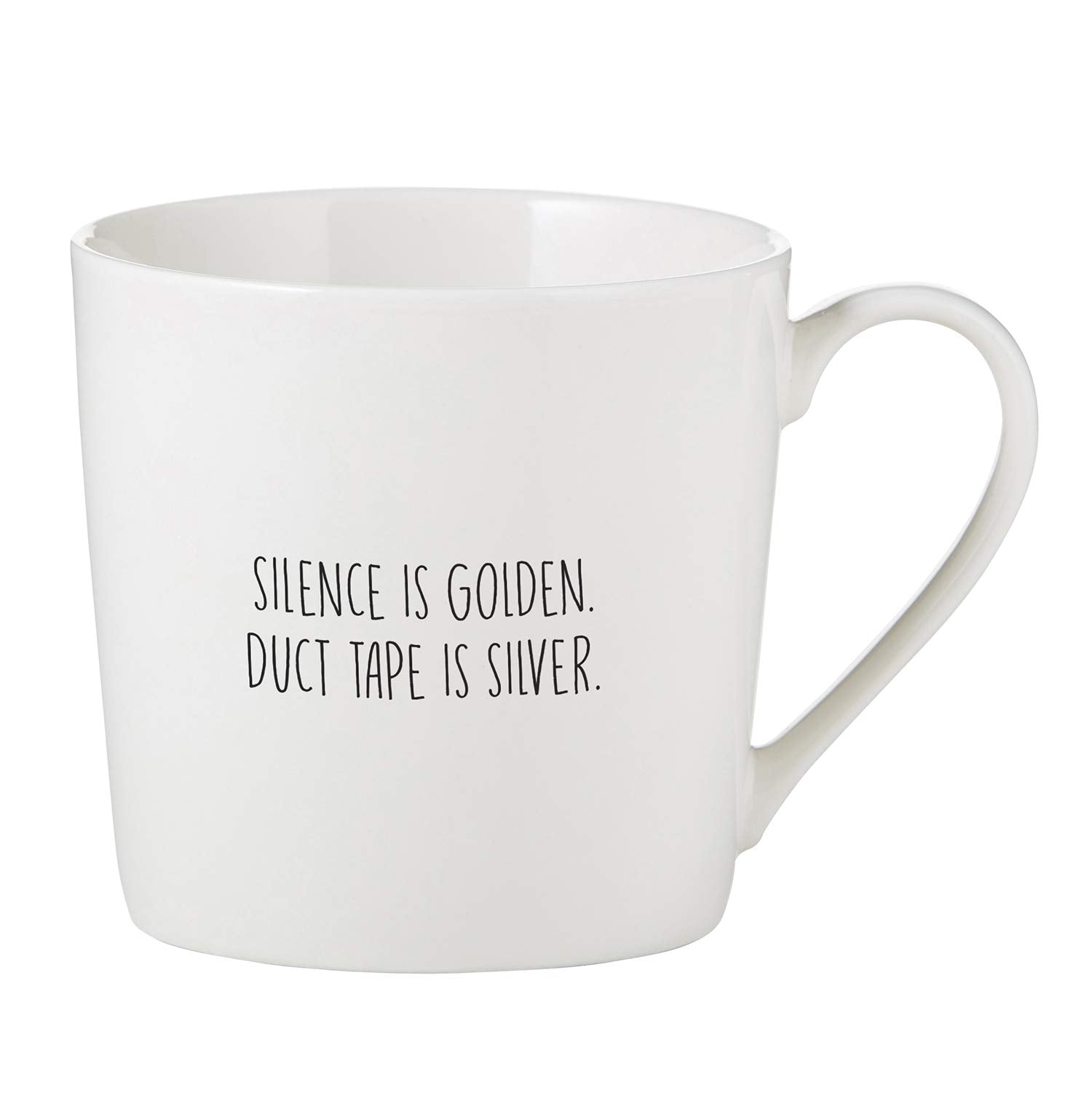 14-Ounce Bone China Coffee Mug with Humorous Quote