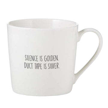 14-Ounce Bone China Coffee Mug with Humorous Quote