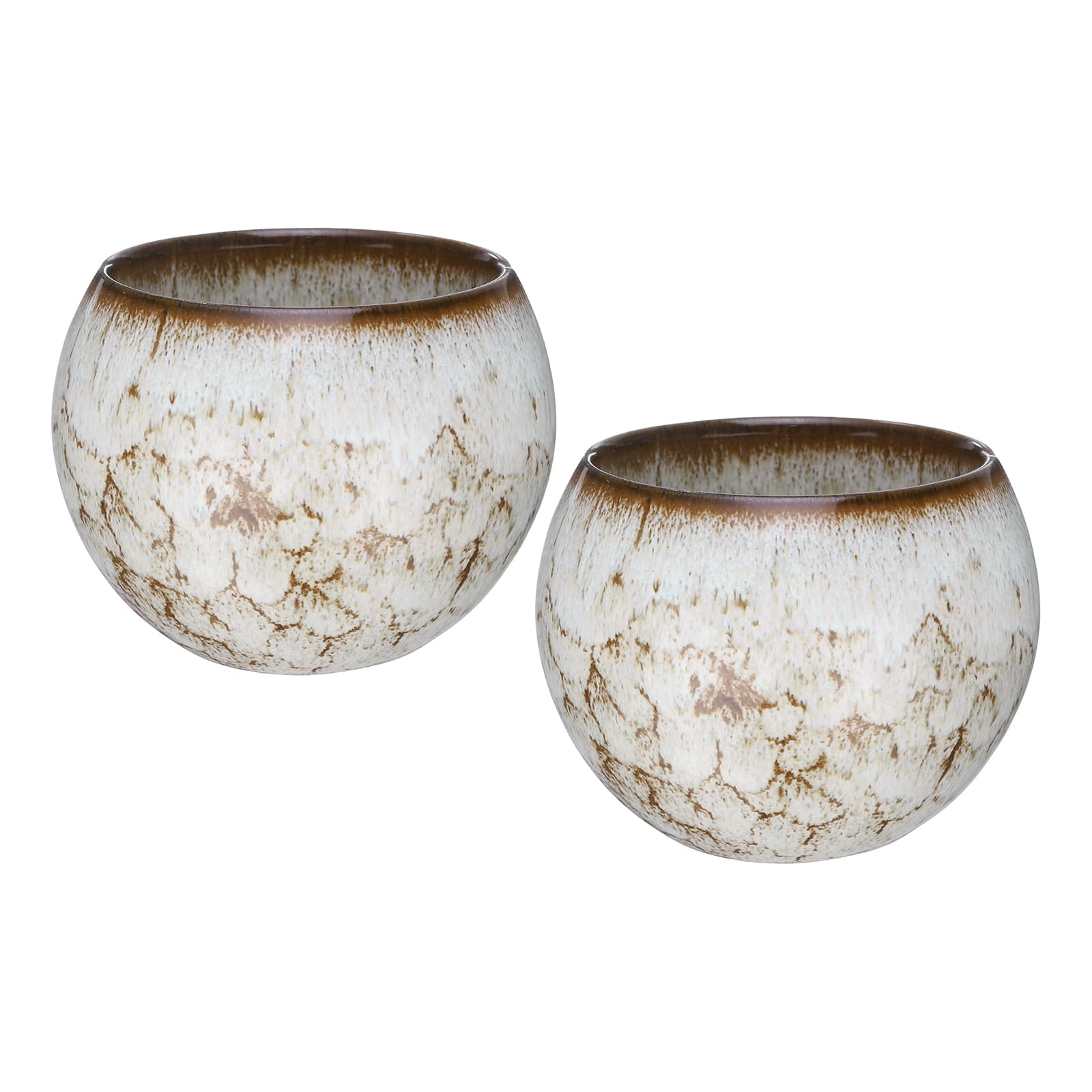Handmade Kiln Change Ceramic Tea Bowl Set