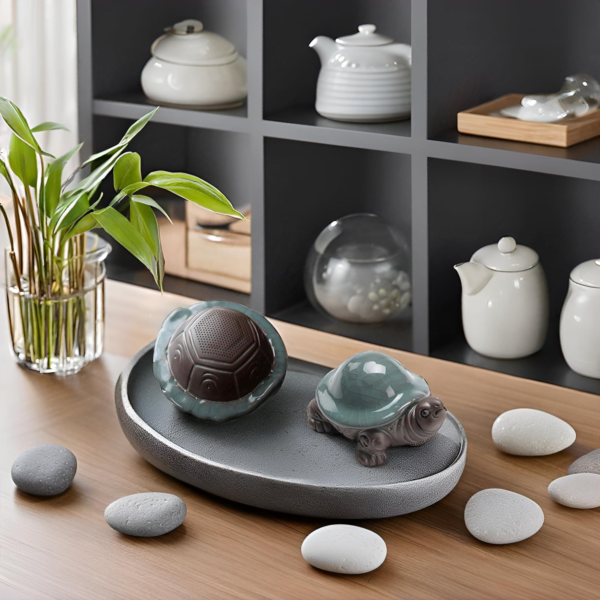Ge Kiln Porcelain Tea Turtle with Built-in Tea Strainer for Tea Tray