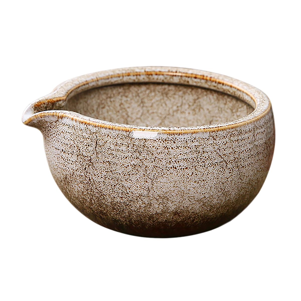 5.2-Inch Stoneware Porcelain Matcha Bowl with Spout