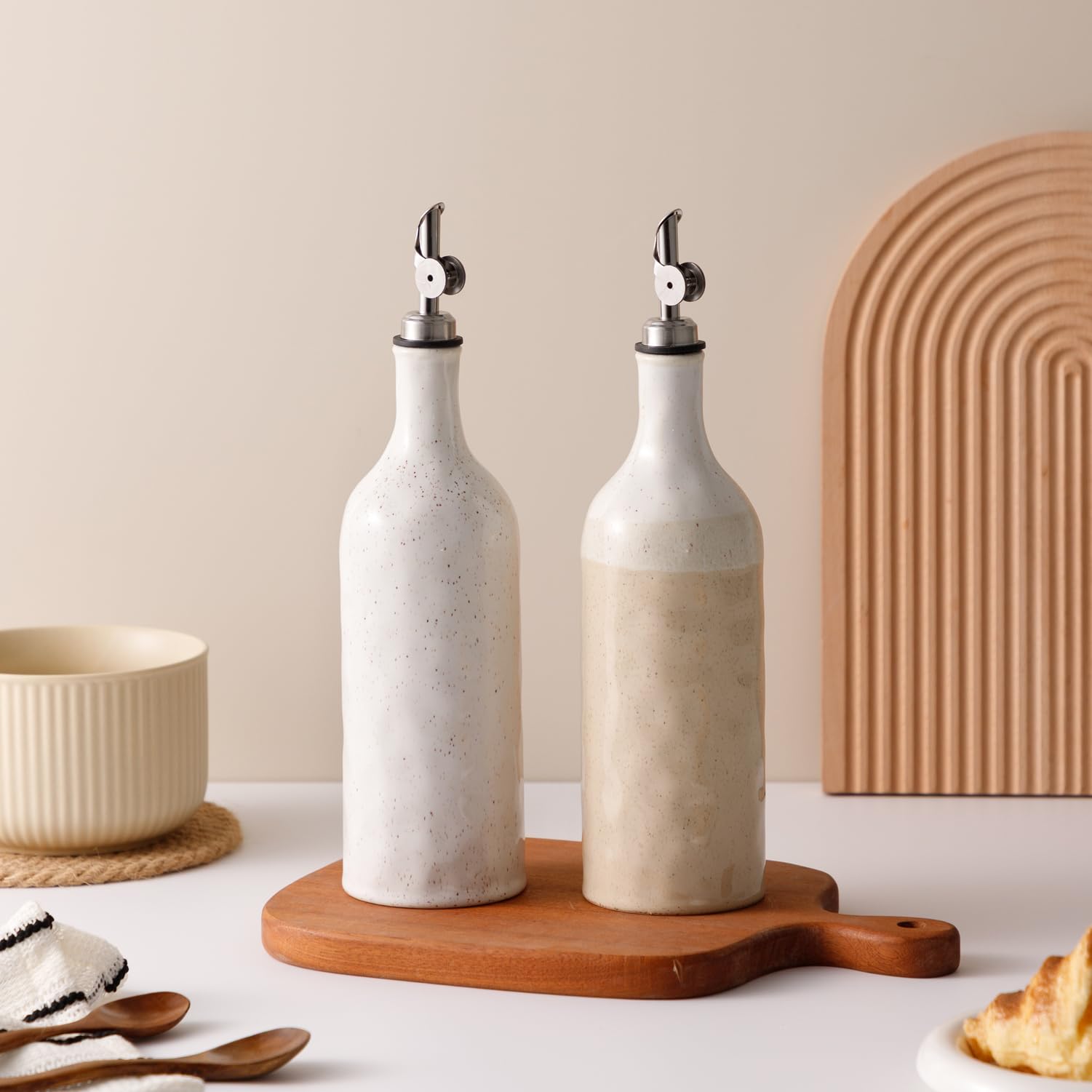 23-Ounce Ceramic Olive Oil Dispenser with Gravity Spout