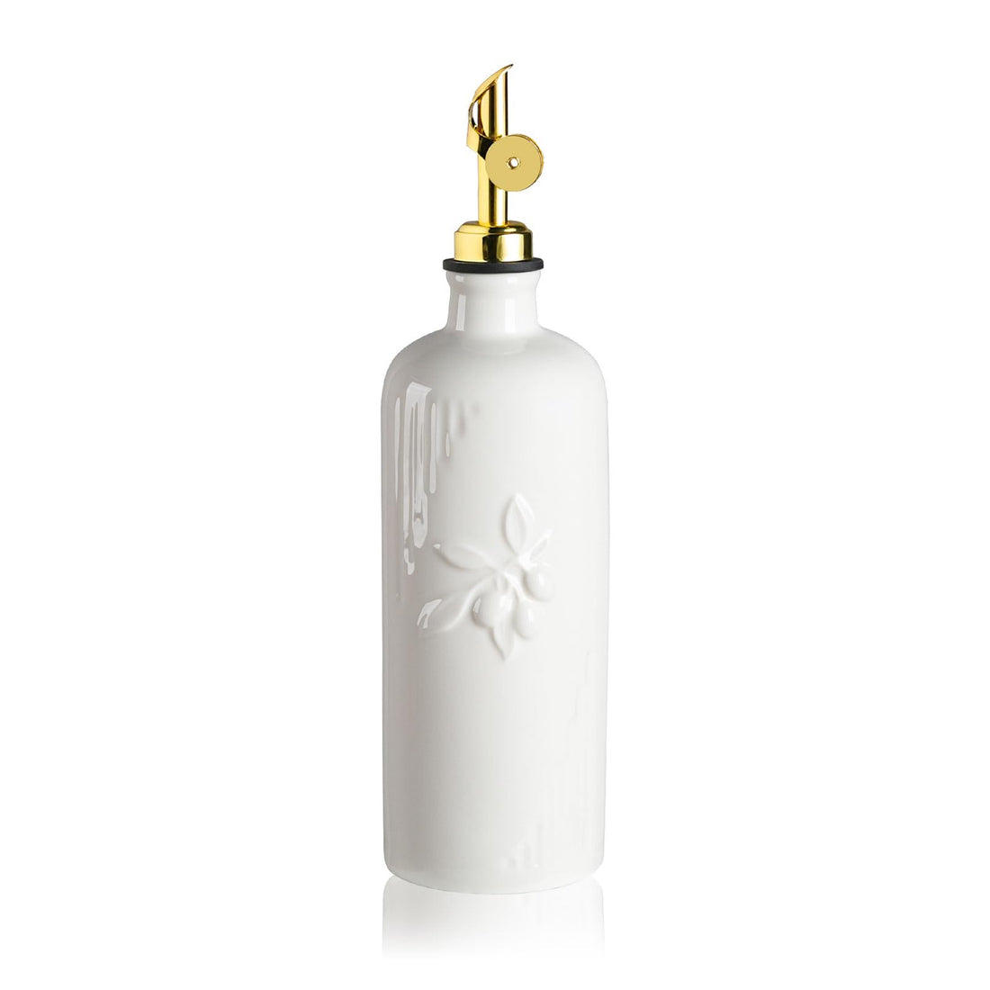 20-Ounce Ceramic Olive Oil Dispenser with Gold Spout