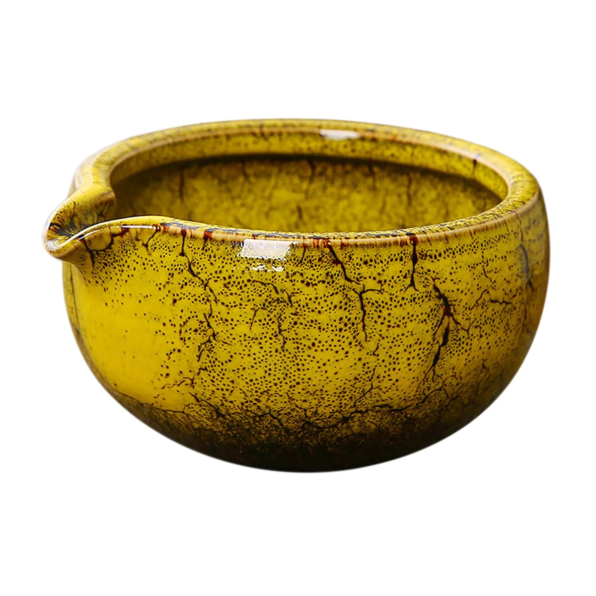 5.2-Inch Stoneware Porcelain Matcha Bowl with Spout